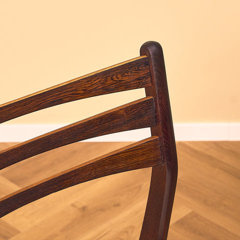 Danish dining chairs in Santos rosewood and walnut by SAX