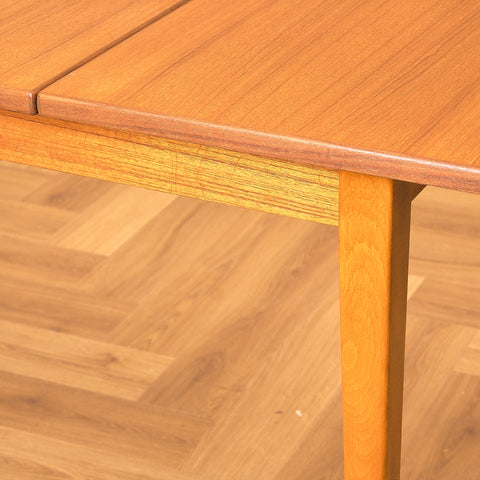 Swedish rectangular table in teak and beech