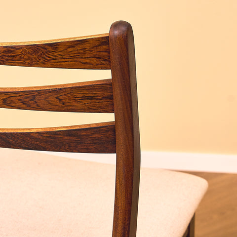 Danish dining chairs in Santos rosewood and walnut by SAX
