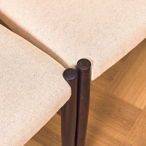 Danish dining chairs in Santos rosewood by Schou Andersen Furniture Factory