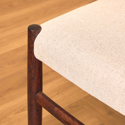 Danish dining chairs in Santos rosewood by Schou Andersen Furniture Factory