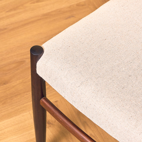 Danish dining chairs in Santos rosewood by Schou Andersen Furniture Factory