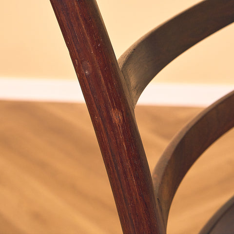 Danish dining chairs in Santos rosewood by Schou Andersen Furniture Factory
