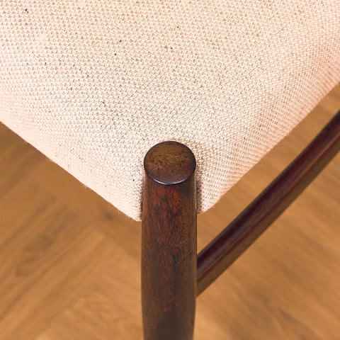 Danish dining chairs in Santos rosewood by Schou Andersen Furniture Factory