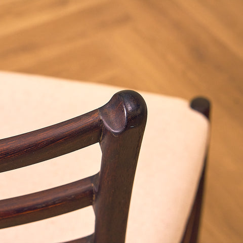 Danish dining chairs in Santos rosewood by Schou Andersen Furniture Factory