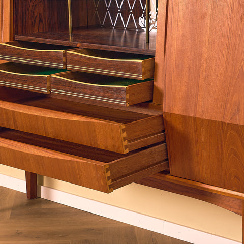 Danish highboard in teak by E.W. Bach