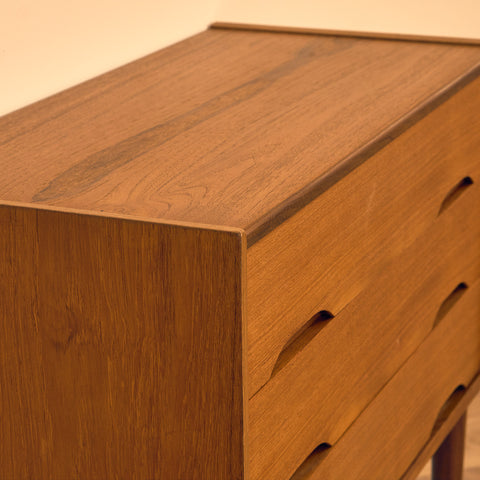 Danish small chest of drawers in teak