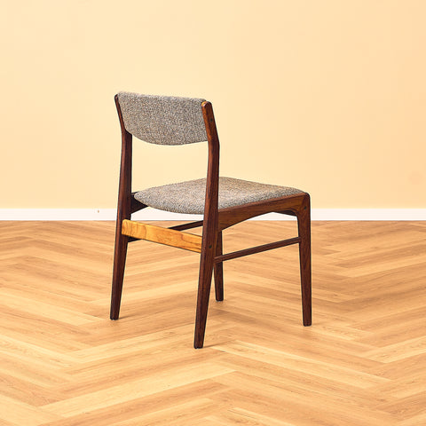 Danish dining chairs in solid Santos rosewood by N&K Bungaard Rasmussen for Thorsø Møbelfabrik