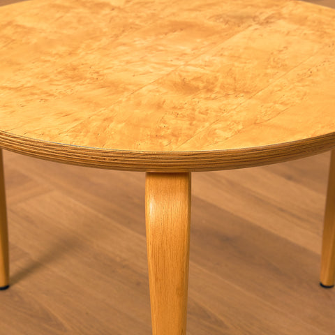 Swedish small side tables in beech and birch, model 'Annika' by Bruno Mathsson, for DUX