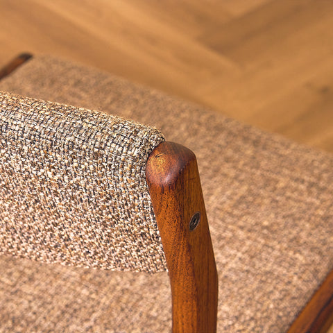 Danish dining chairs in solid Santos rosewood by N&K Bungaard Rasmussen for Thorsø Møbelfabrik