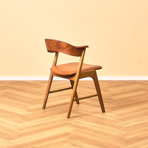 Danish dining chairs in teak and oak, model 32 by Kai Kristiansen for Korup Stolefabrik