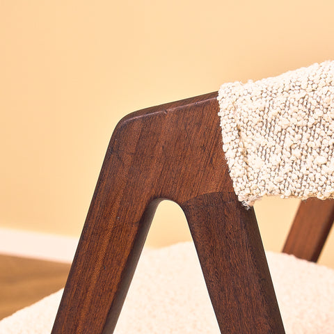 Danish set of 5 dining chairs in walnut by Sax Møbler
