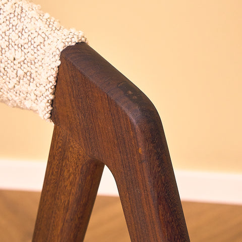 Danish set of 5 dining chairs in walnut by Sax Møbler