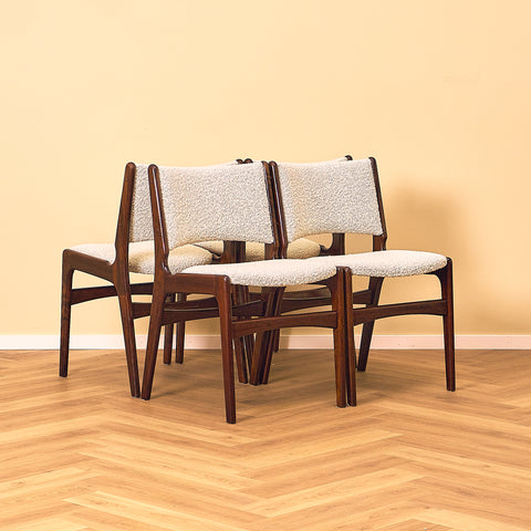 Danish dining chairs in mahogany by Erik Buch for Anderstrup Møbelfabrik, model 89