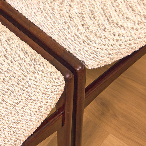 Danish dining chairs in mahogany by Erik Buch for Anderstrup Møbelfabrik, model 89