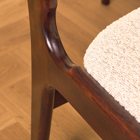 Danish dining chairs in mahogany by Erik Buch for Anderstrup Møbelfabrik, model 89