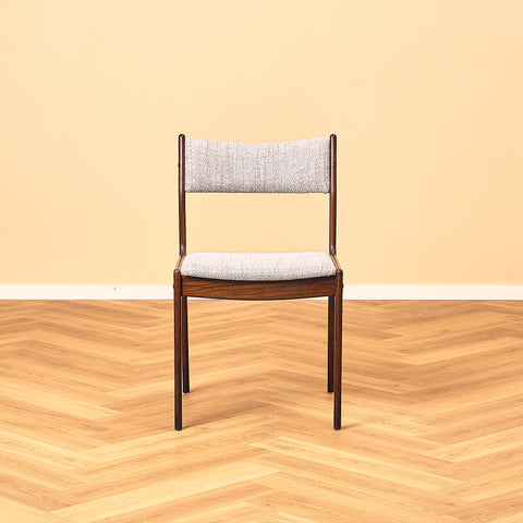 Danish dining chairs in Santos rosewood by Johannes Andersen for Uldum Mobelfabrik