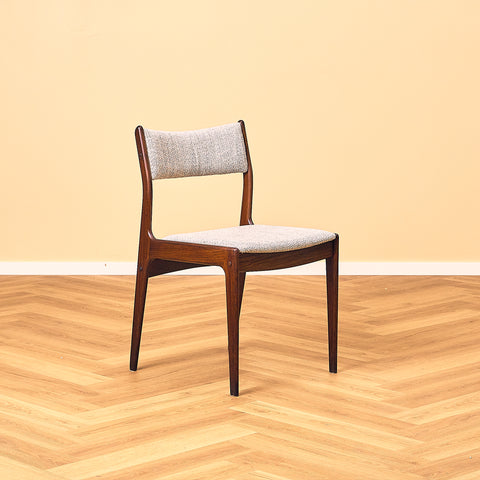 Danish dining chairs in Santos rosewood by Johannes Andersen for Uldum Mobelfabrik