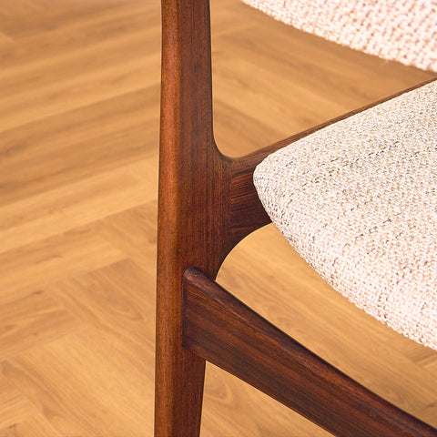 Danish dining chairs in Santos rosewood by Johannes Andersen for Uldum Mobelfabrik