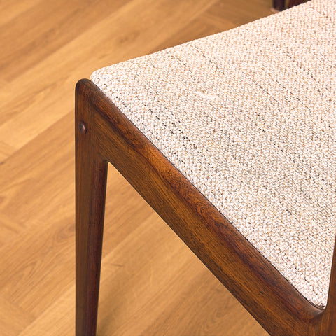 Danish dining chairs in Santos rosewood by Johannes Andersen for Uldum Mobelfabrik