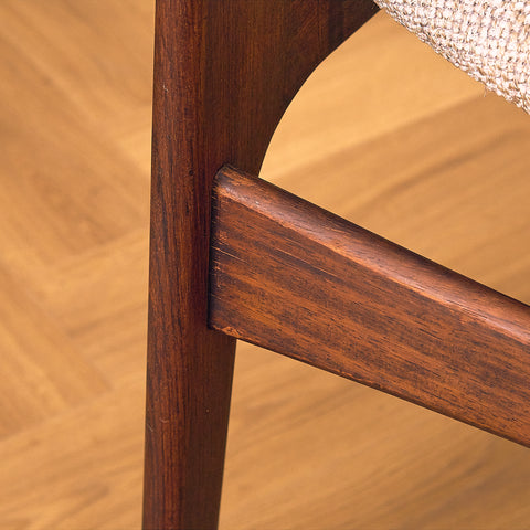 Danish dining chairs in Santos rosewood by Johannes Andersen for Uldum Mobelfabrik