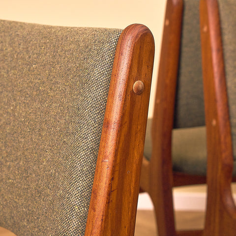 A rare set of Danish dining chairs in teak by Erik Buch for Anderstrup Møbelfabrik, model 89
