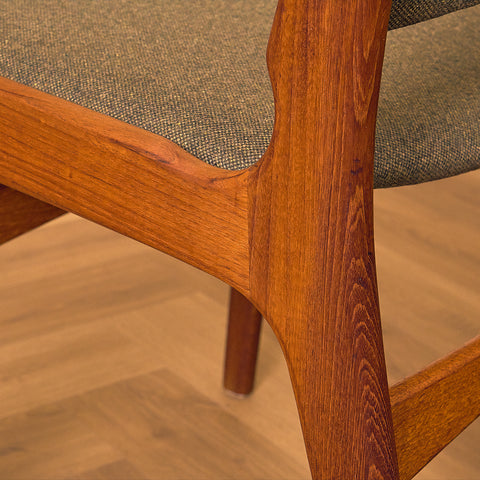 A rare set of Danish dining chairs in teak by Erik Buch for Anderstrup Møbelfabrik, model 89