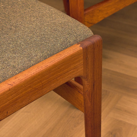 A rare set of Danish dining chairs in teak by Erik Buch for Anderstrup Møbelfabrik, model 89