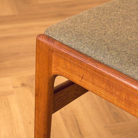 A rare set of Danish dining chairs in teak by Erik Buch for Anderstrup Møbelfabrik, model 89