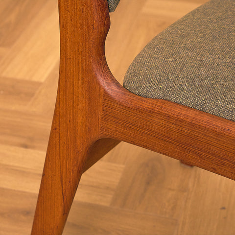 A rare set of Danish dining chairs in teak by Erik Buch for Anderstrup Møbelfabrik, model 89