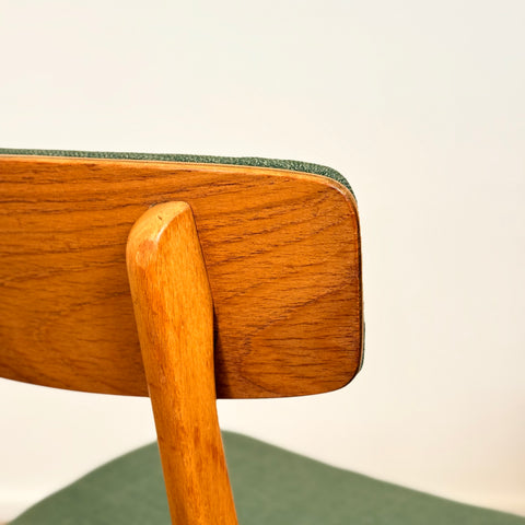 Set of 4 dining chairs in beech & teak, Farstrup, Denmark