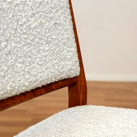 Swedish dining chairs in walnut by Skaraborgs Möbelindustri AB
