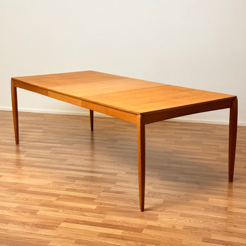 Danish rectangular dining table in oak by H.W Klein for Bramin