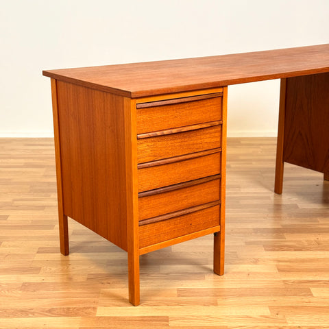 Swedish writing desk in teak, 1960s-70s