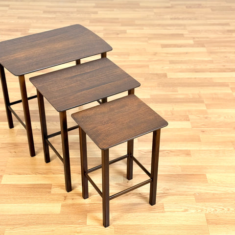 Danish set of nest of tables in teak