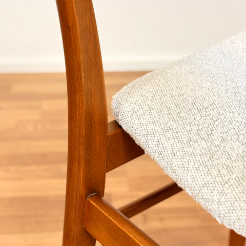 Danish set of 6 dining chairs in teak & beech by Findahl