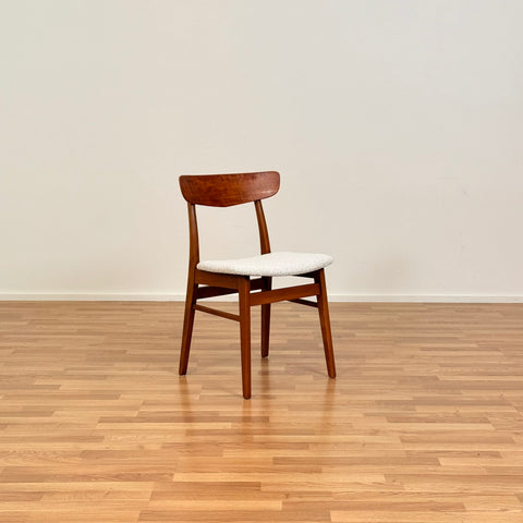 Danish set of 6 dining chairs in teak & beech by Findahl