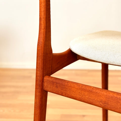 Danish set of 10 dining chairs in teak by B. Rasmussen for Thorso Mobelfabrik