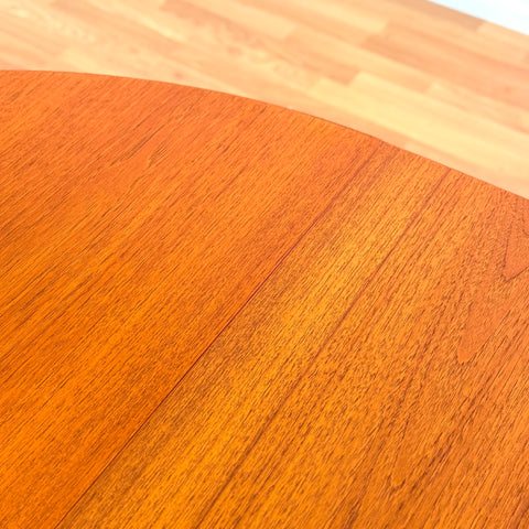 Swedish round dining table in teak