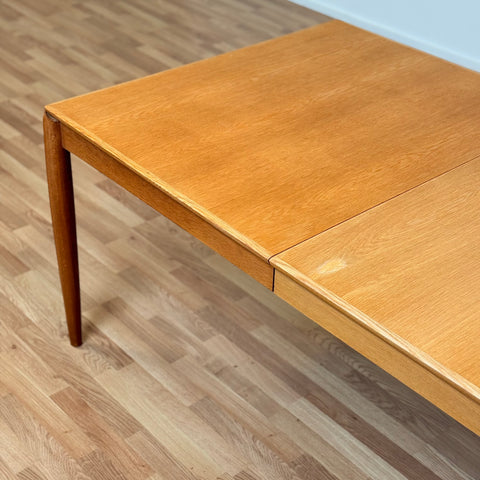 Danish rectangular dining table in oak by H.W Klein for Bramin