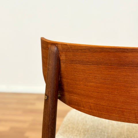 Danish dining chairs in teak & walnut