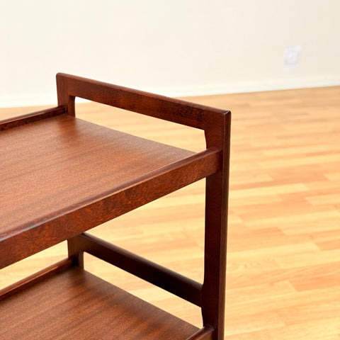 Trolley table in mahogany