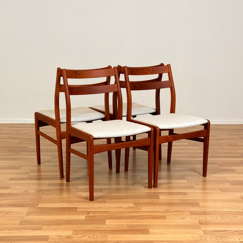 Swedish dining chairs in teak by Ulferts