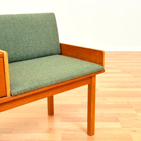 Swedish hall bench in teak & beech