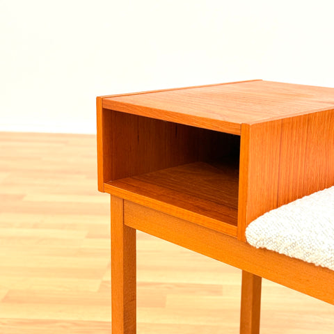 Swedish hall bench in teak & beech