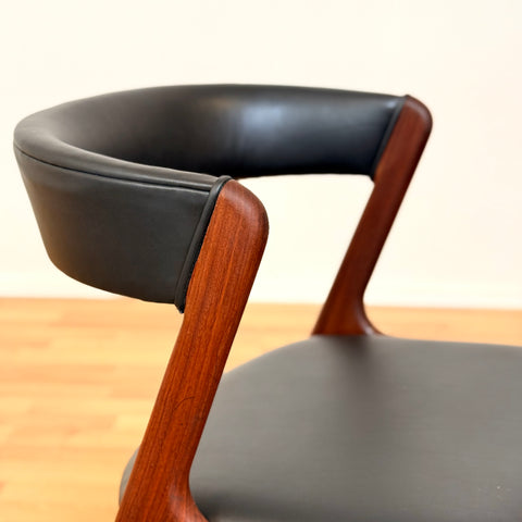 Danish dining chairs in walnut by Kai Kristiansen