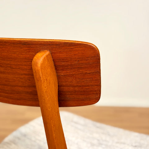 Danish dining chairs in teak & beech by Farstrup