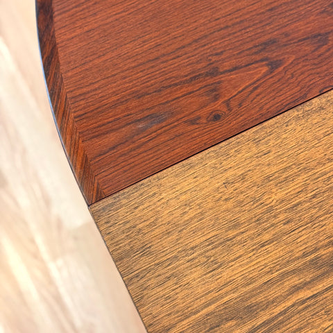 Danish round dining table in Santos rosewood