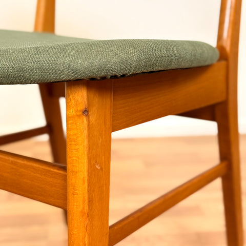 Set of 4 dining chairs in beech & teak, Farstrup, Denmark