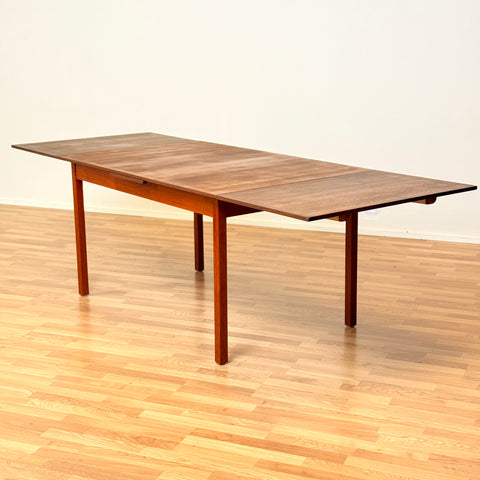 Swedish rectangular dining table in teak by Nils Jonsson for Troeds